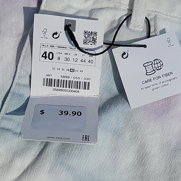 Zara. High rise. distressed.cotton shorts.8 nwt - Picture 3 of 8